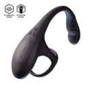 Penis Ring with Anal Stimulator, Bluetooth Control, 10 Vibration Modes, 10 Rotation Modes, Silicone, USB, Black 3427885031054 Multifunkciós