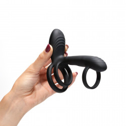 Crushious Tornado Rotating Penis Armour with Remote Control, 10 Vibration Modes, 10 Rotation Modes, Silicone+ABS, USB, 12 cm  7403254162167 Multifunkciós