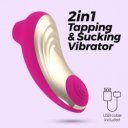 Supernova 2 in 1 Crushious Stimulator, 8 Tapping Modes, 8 Suction Modes, Silicone, USB, Pink  7403254156647 Csiklóizgatók