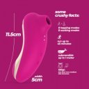 Supernova 2 in 1 Crushious Stimulator, 8 Tapping Modes, 8 Suction Modes, Silicone, USB, Pink  7403254156647 Csiklóizgatók