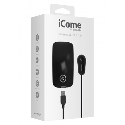ICOME BY TOYJOY  ENERGY PACK & USB BULLET BLACK Vibrációs tojások