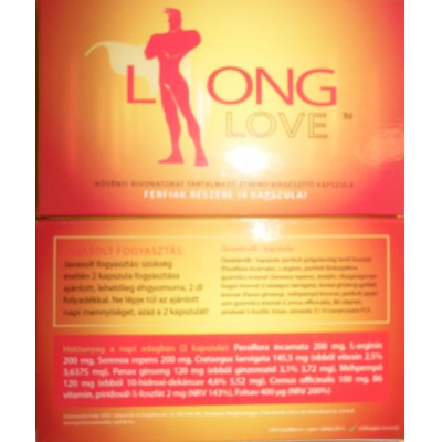 LONG LOVE 4KAPSZULA/CSOMAG Táplálékkiegészítők