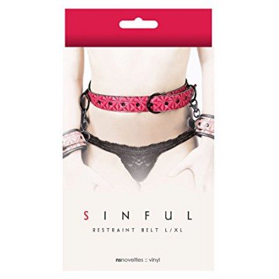Sinful Restraint Belt S/m Pink Fetish