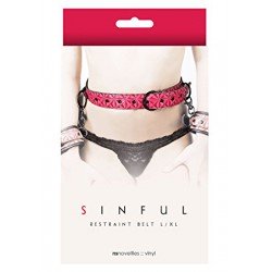 Sinful Restraint Belt S/m Pink Fetish Fetish